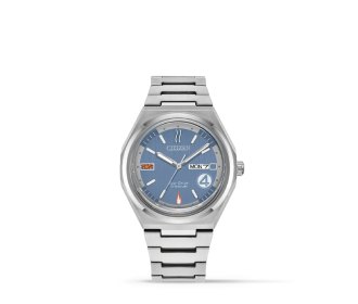 Reloj plateado con azul, CITIZEN