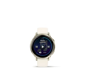 reloj blanco con caratula negra Wellness GARMIN