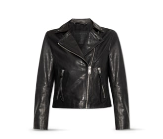 Chamarra de pier negra para mujer, ALLSAINTS