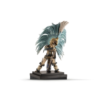 Imagen de un guerrero azteca de porcelana, LLADRÓ