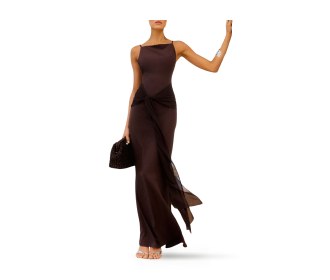 Vestido color vino largo, Vestidos de Fiesta,