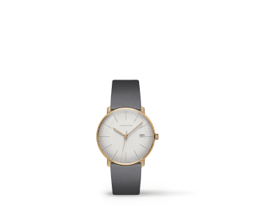 Imagen de un reloj, caratula blanca y cinta plateada, El Palacio de Hierro