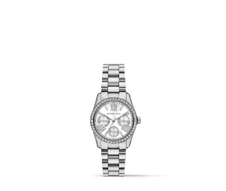 Imagen de un reloj plateado