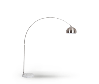 Imagen de una lampara de acero inoxidable de pie .Hogar, Iluminación