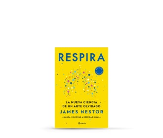 Imagen de libro de portada amarilla con letras azules RESPIRA, Libros