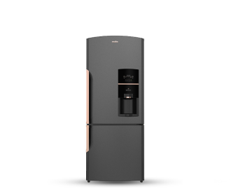 refrigerador color gris, MABE