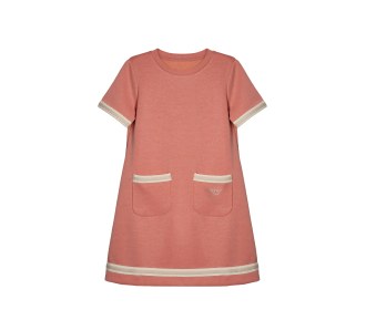 vestido rosa con blanco