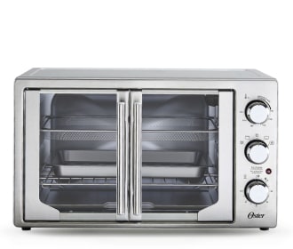 HORNO PLATEADO CON PUERTAS DE VIDRIO, OSTER
