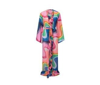 Ropa de playa verde con blanco