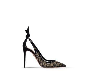 zapatilla negra, Calzado de lujo para mujer