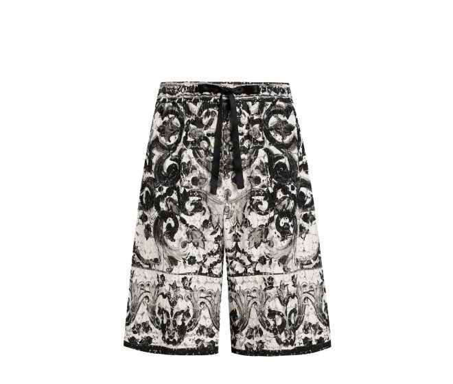bermuda blanco con negro , DOLCE & GABBANA