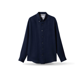 camisa azul marino, MANGO HOMBRE