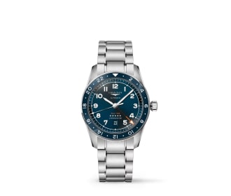 reloj color plateado con caratula azul, LONGINES