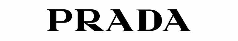 Logo de la marca prada,