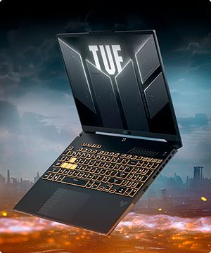 Imagen de una laptop color gris de la marca ASUS banner menu