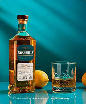 Imagen de botella de licor de la marca BUSHMILLS banner menu