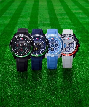 Imagen de 4 relojes dediferentes colores de la marca TOMMY HILFIGER, banner menu