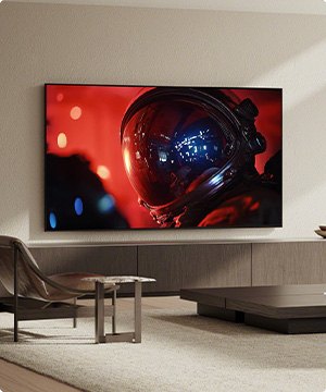 Imagen de un cuarto donde se encuentra una pantalla de la marca SONY, banner menu