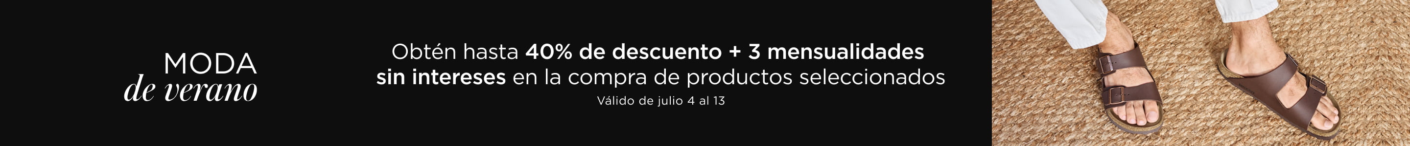 Moda de verano Hasta 40% de descuento