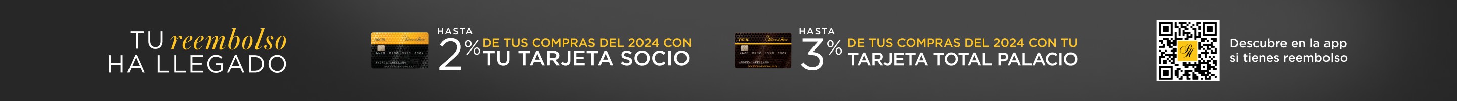 Tu Reembolso a llegado, Tarjeta socio, tarjeta palacio total
