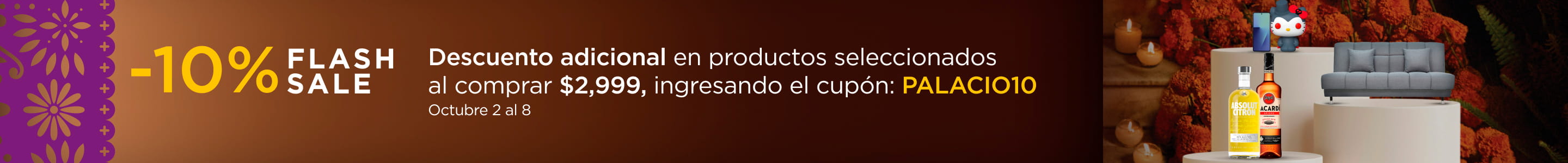 Flash Sale 10% de descuento adicional 