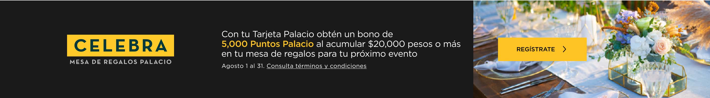 Celebra Mesa de regalos palacio