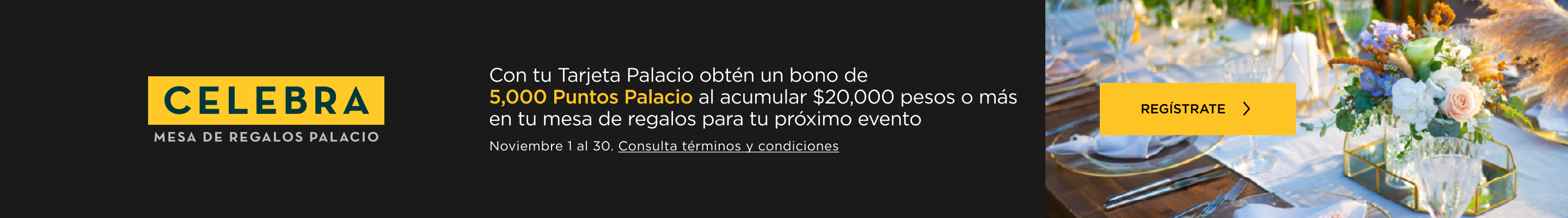 Celebra Mesa de regalos palacio