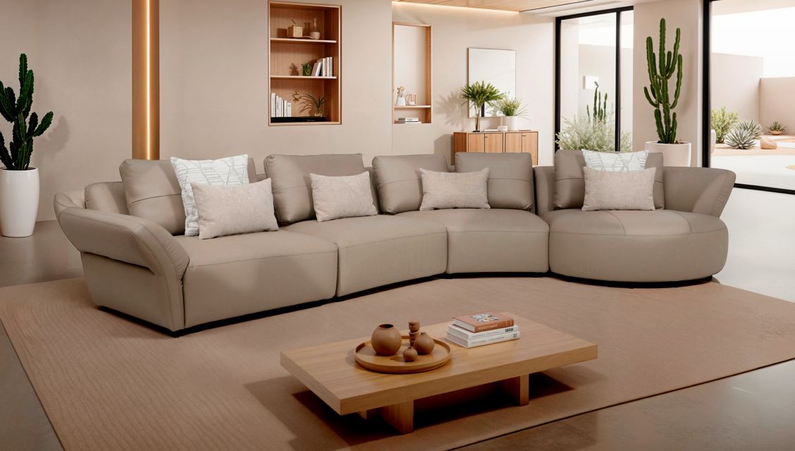 Imagen de una sala de estar color cafe