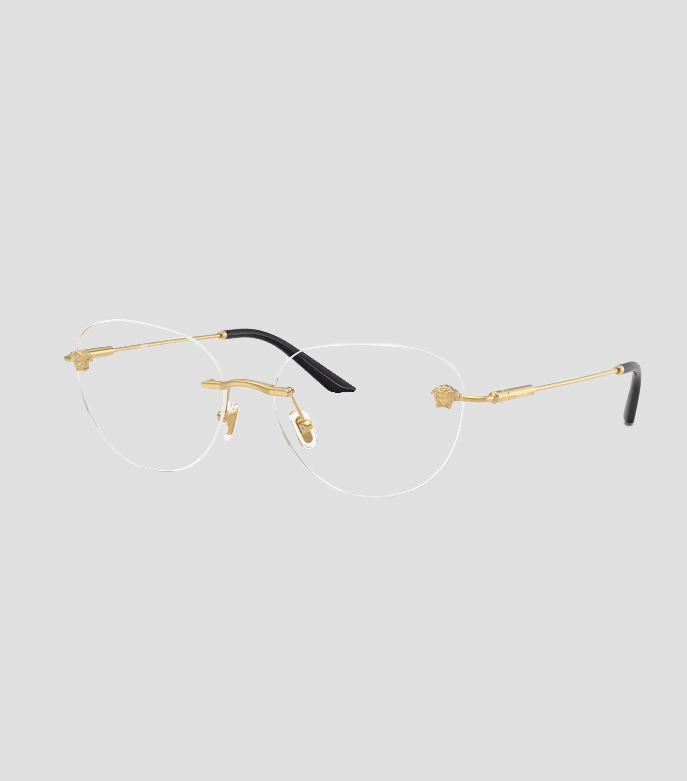 Lentes oftálmicos redondos dorados Unisex