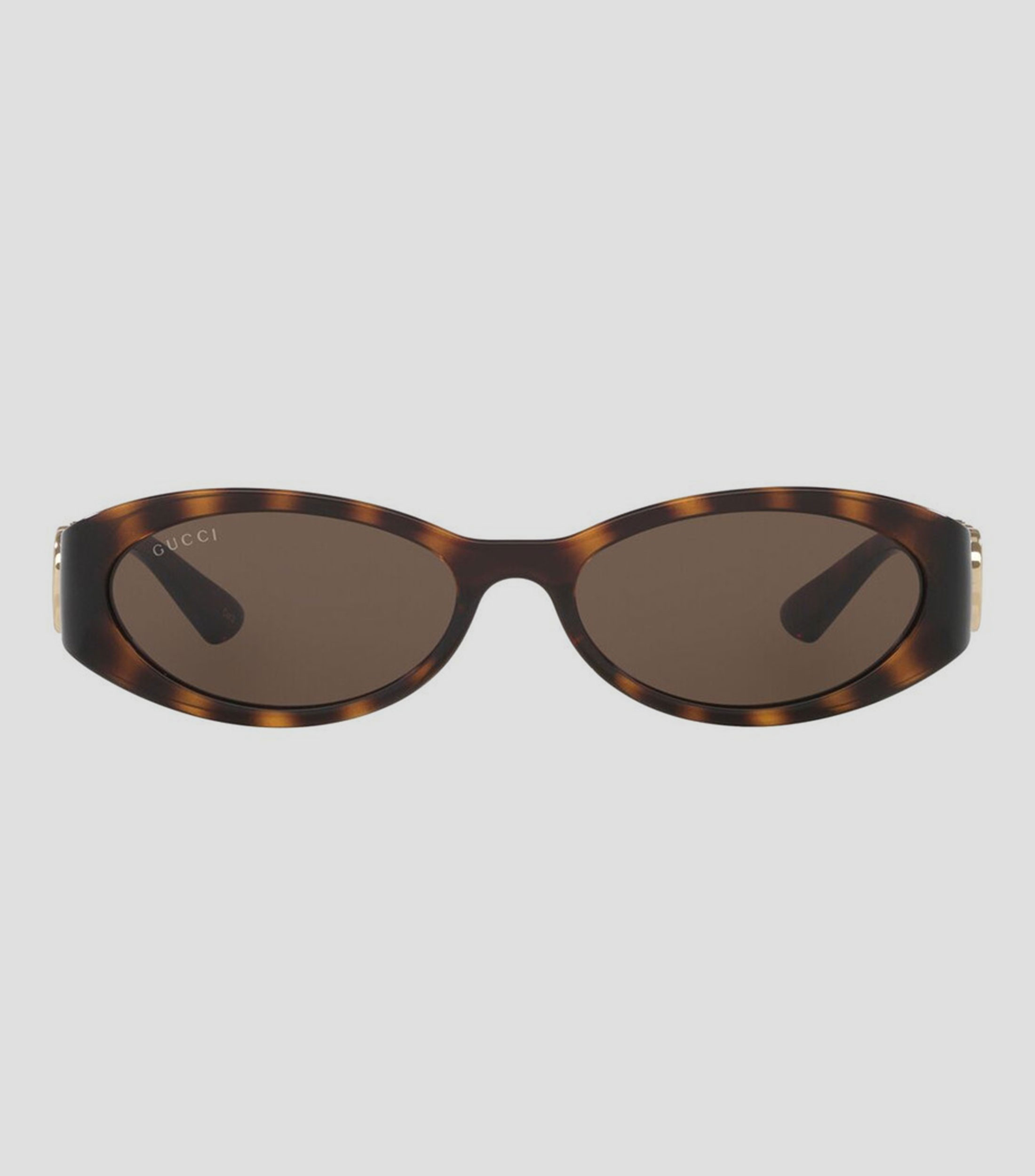 Lentes de sol ovalados café carey Mujer