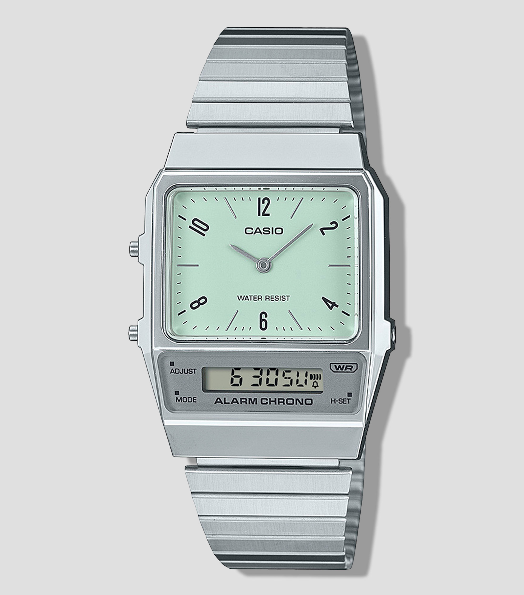 Reloj para Hombre Clasico AQ-800E-3A Casual Verde claro