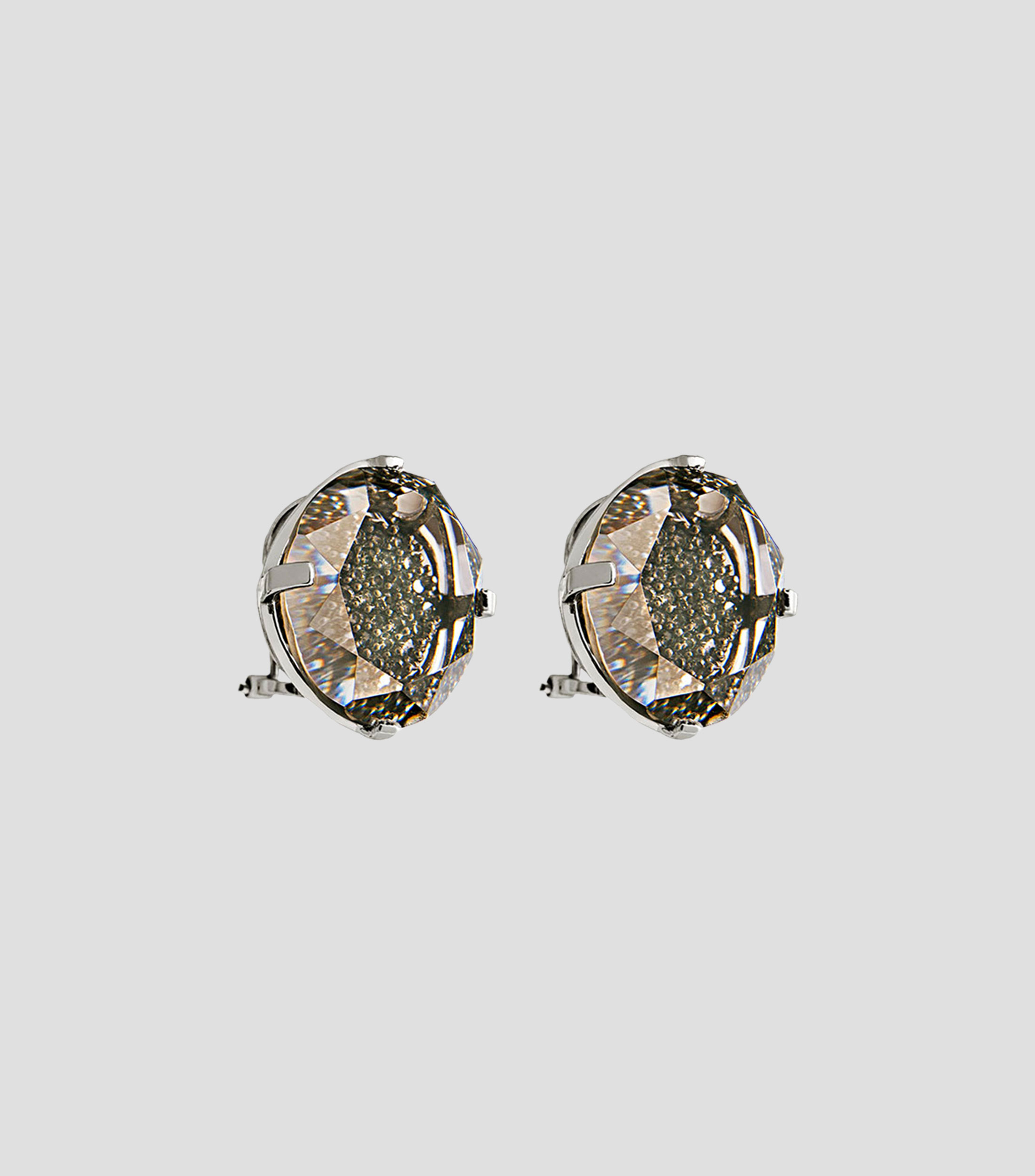 Aretes en plata .925 con cristal genuino facetado Espejo de Agua Mujer