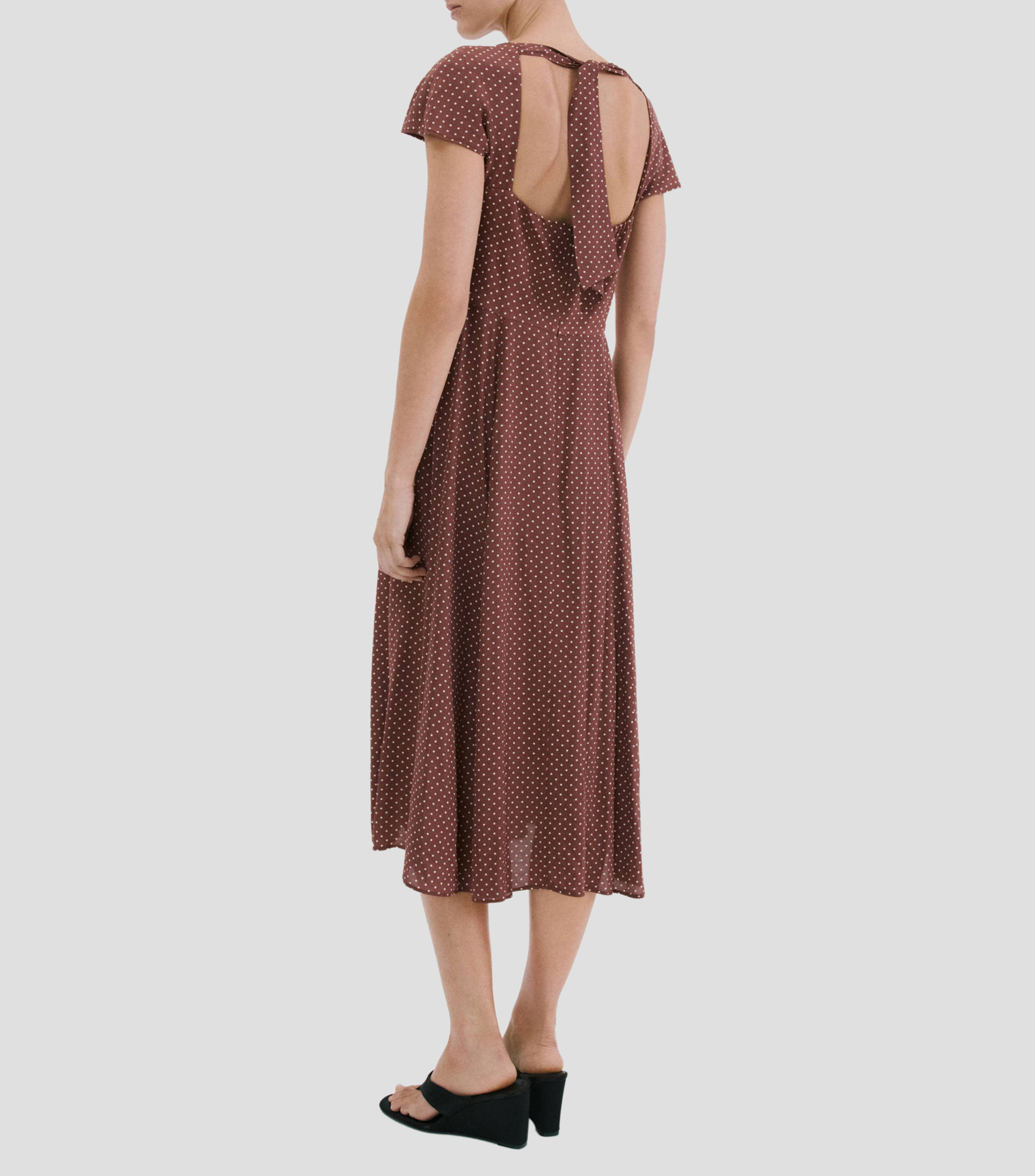 Vestido midi polkadots Mujer