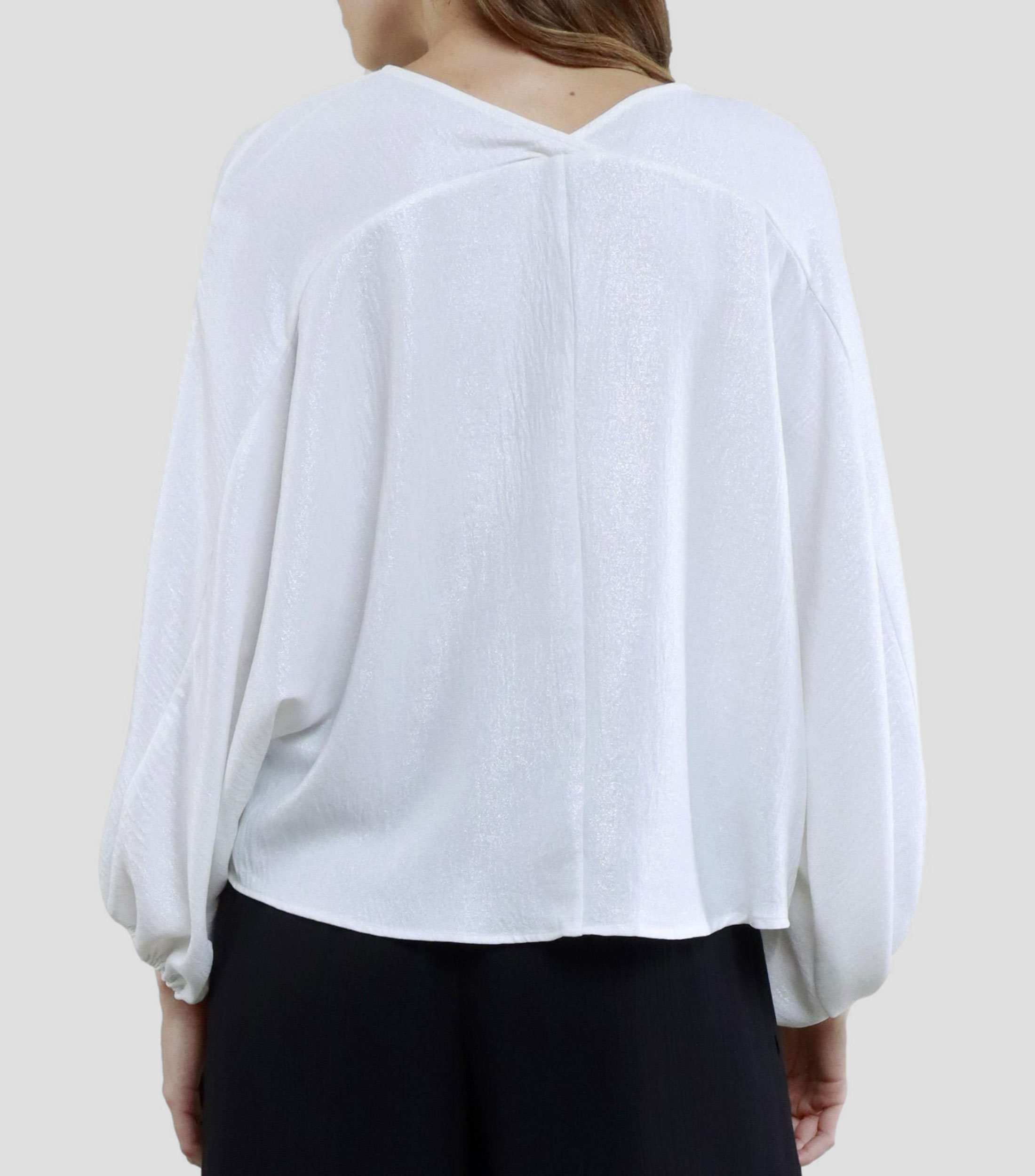 Blusa lisa de manga larga Mujer