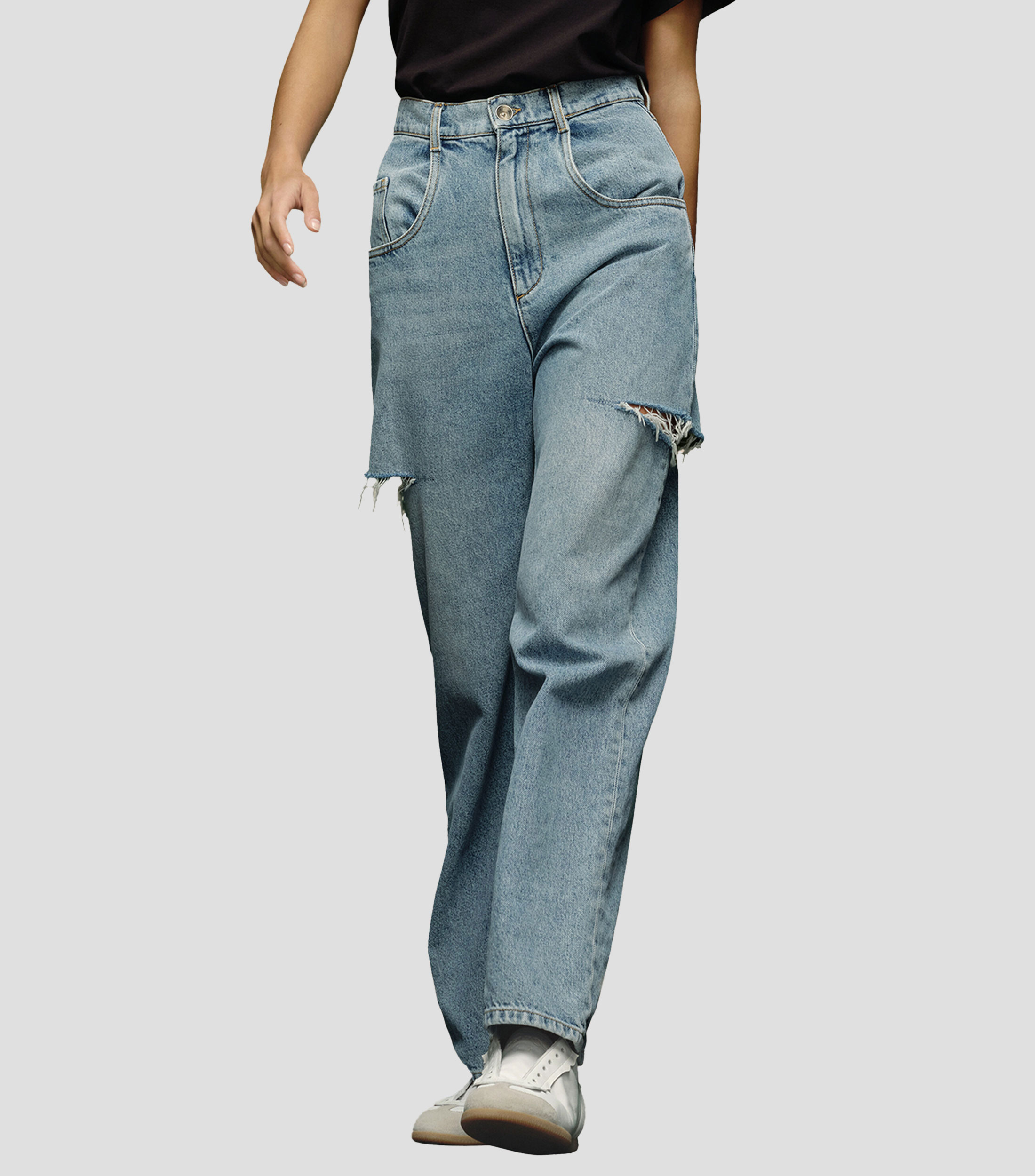 Jeans de corte amplio Mujer