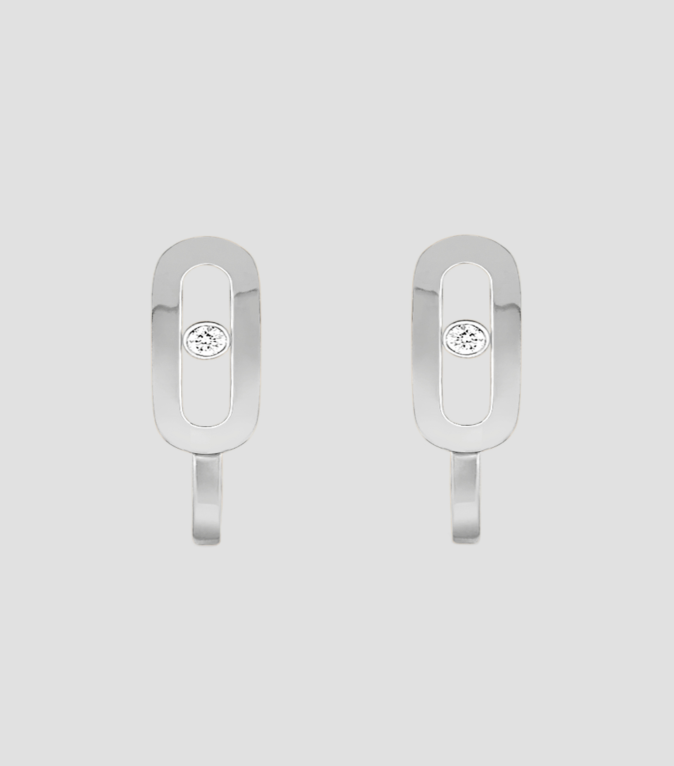 Aretes en oro blanco 18 Kts Mujer
