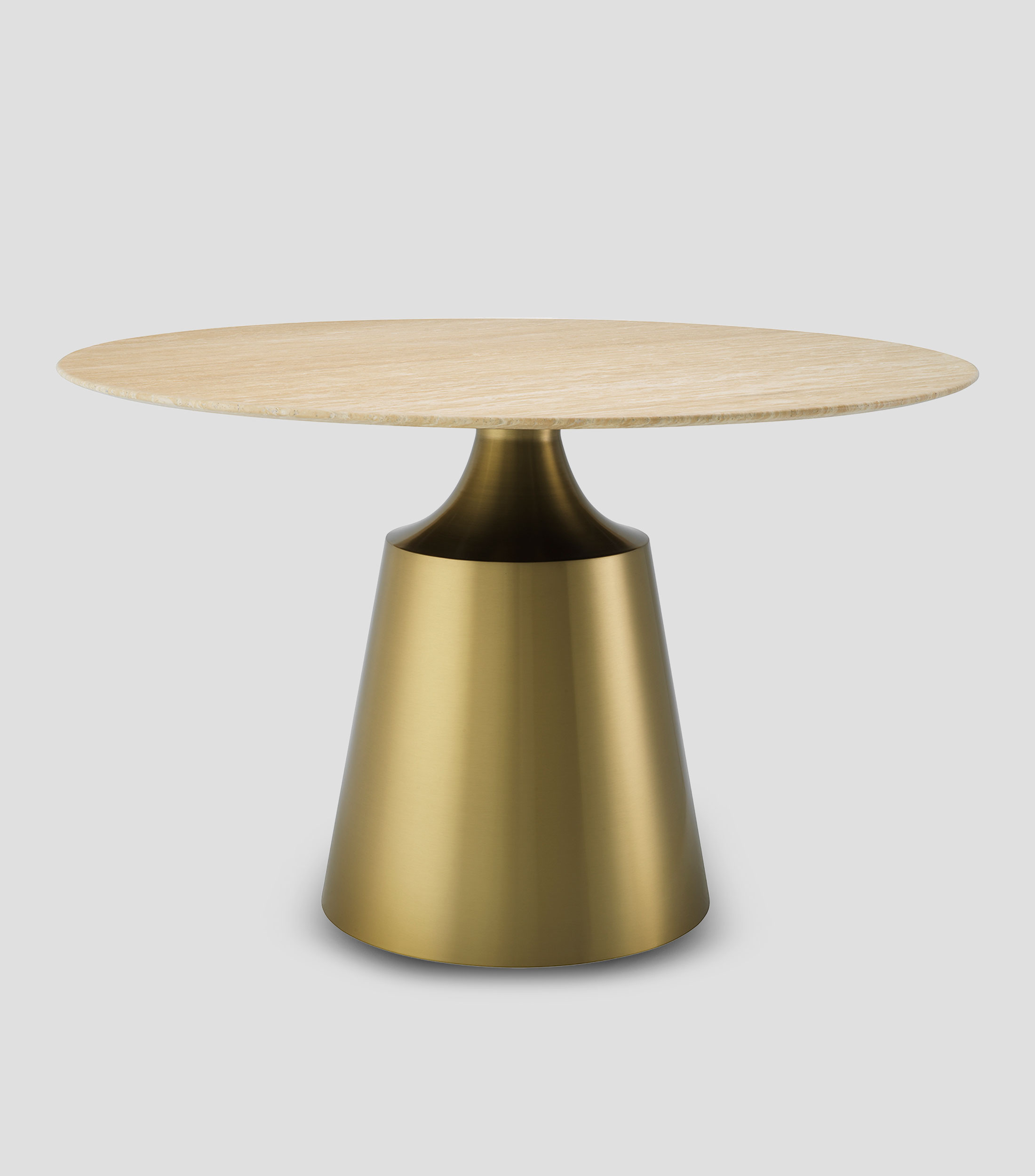 Mesa de comedor Nathan en acero inoxidable
