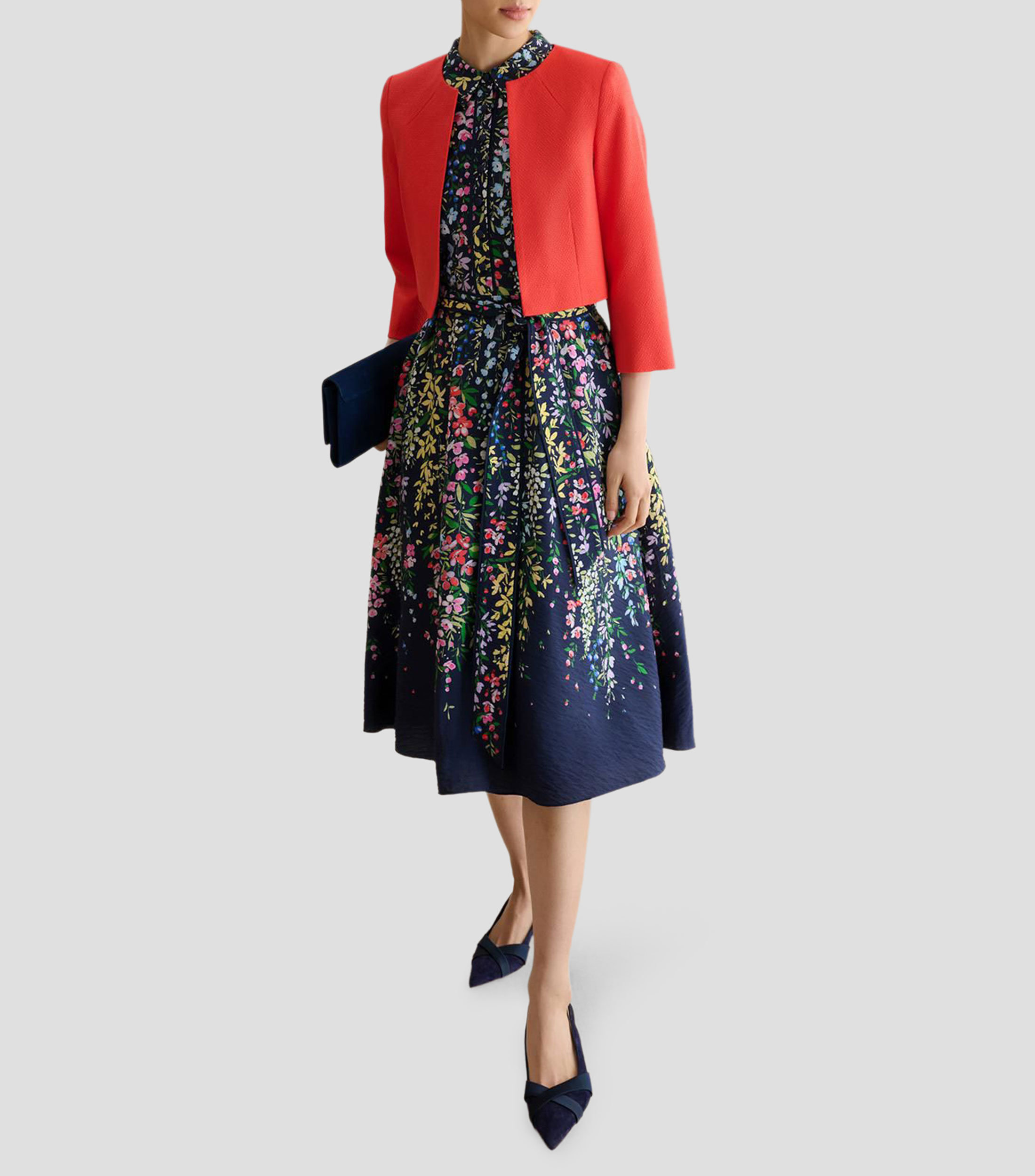 Vestido midi estampado Mujer