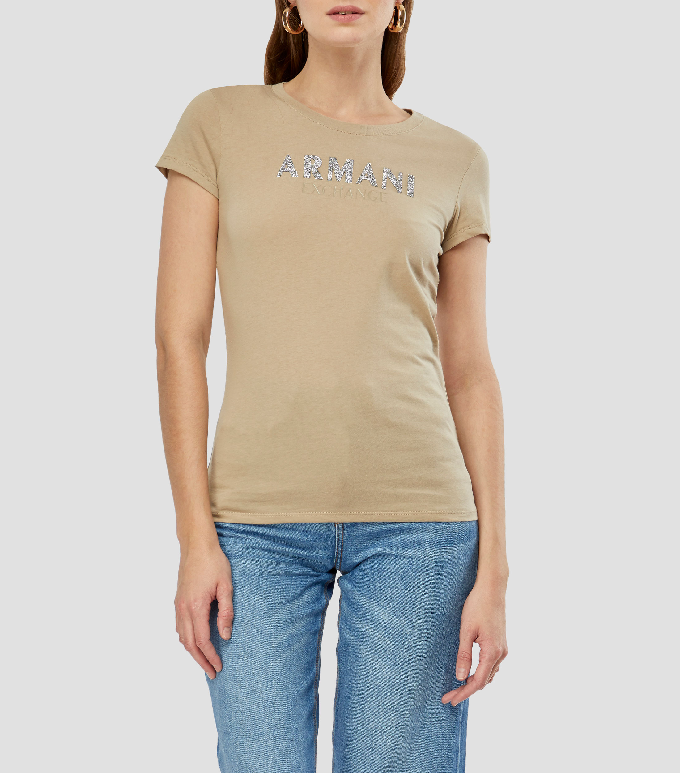 Playera cuello redondo manga corta lisa Mujer