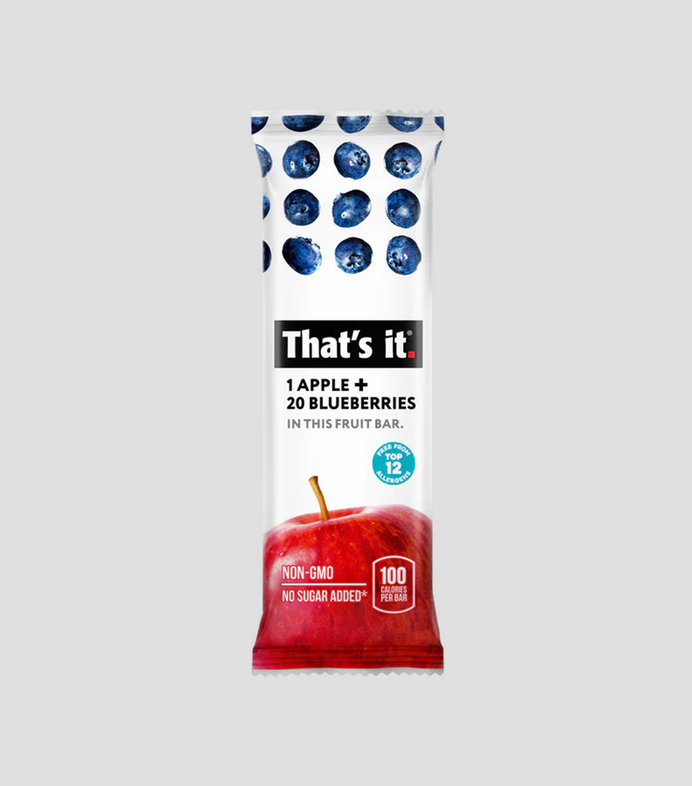Barra de fruta manzana y moras 175 g