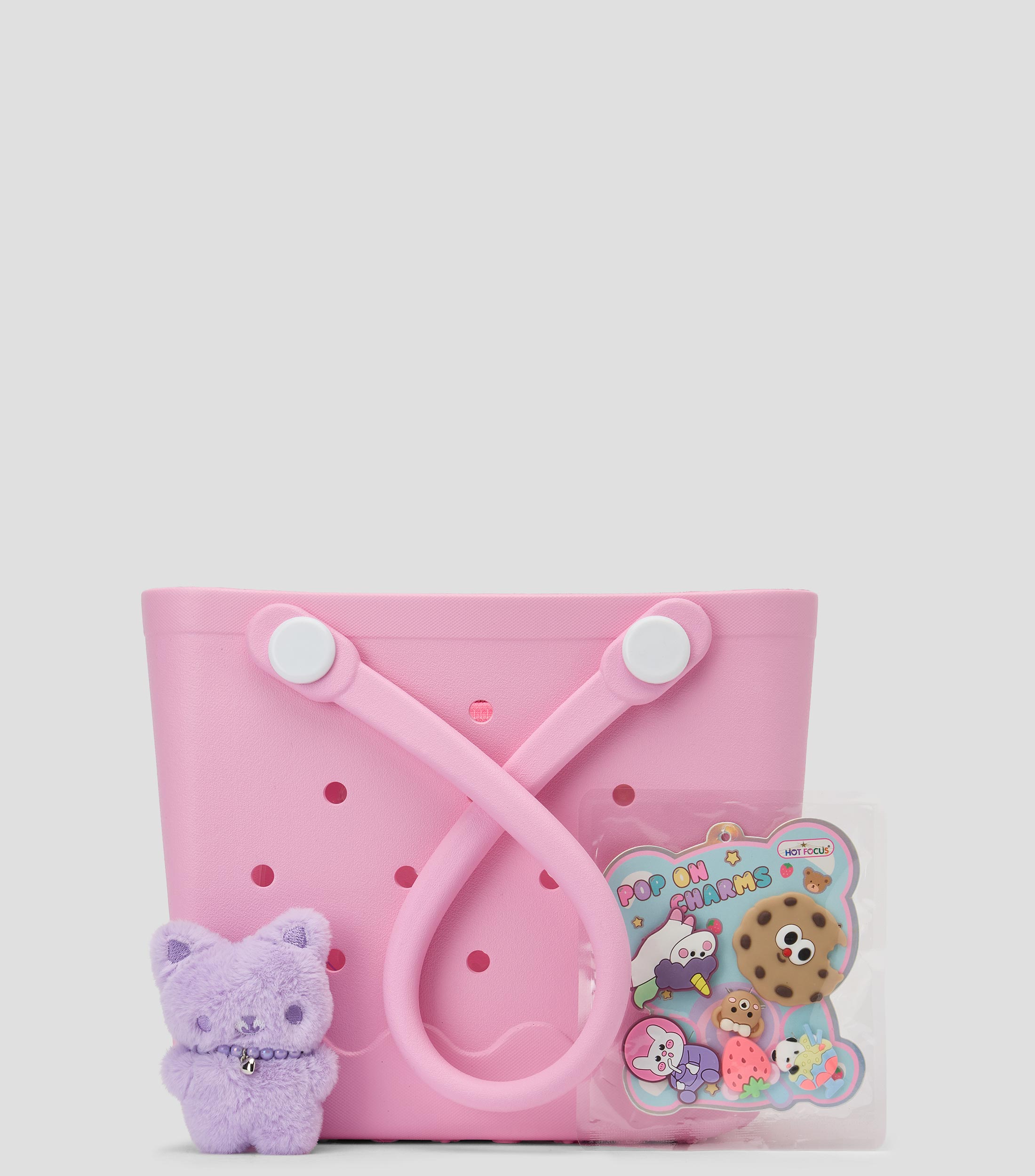 Bolsa tote rosa sólida Niña