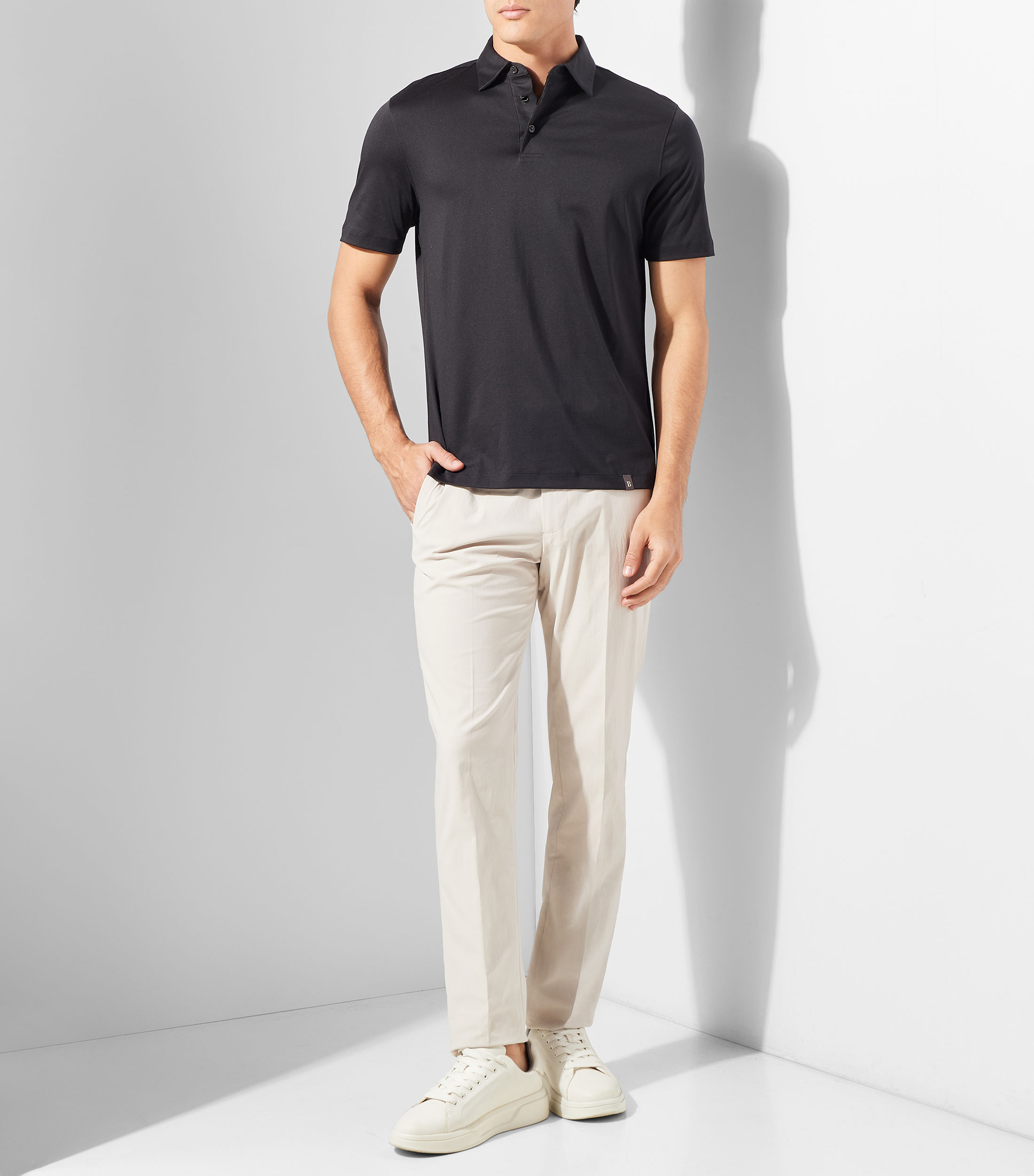Playera polo manga corta lisa Hombre