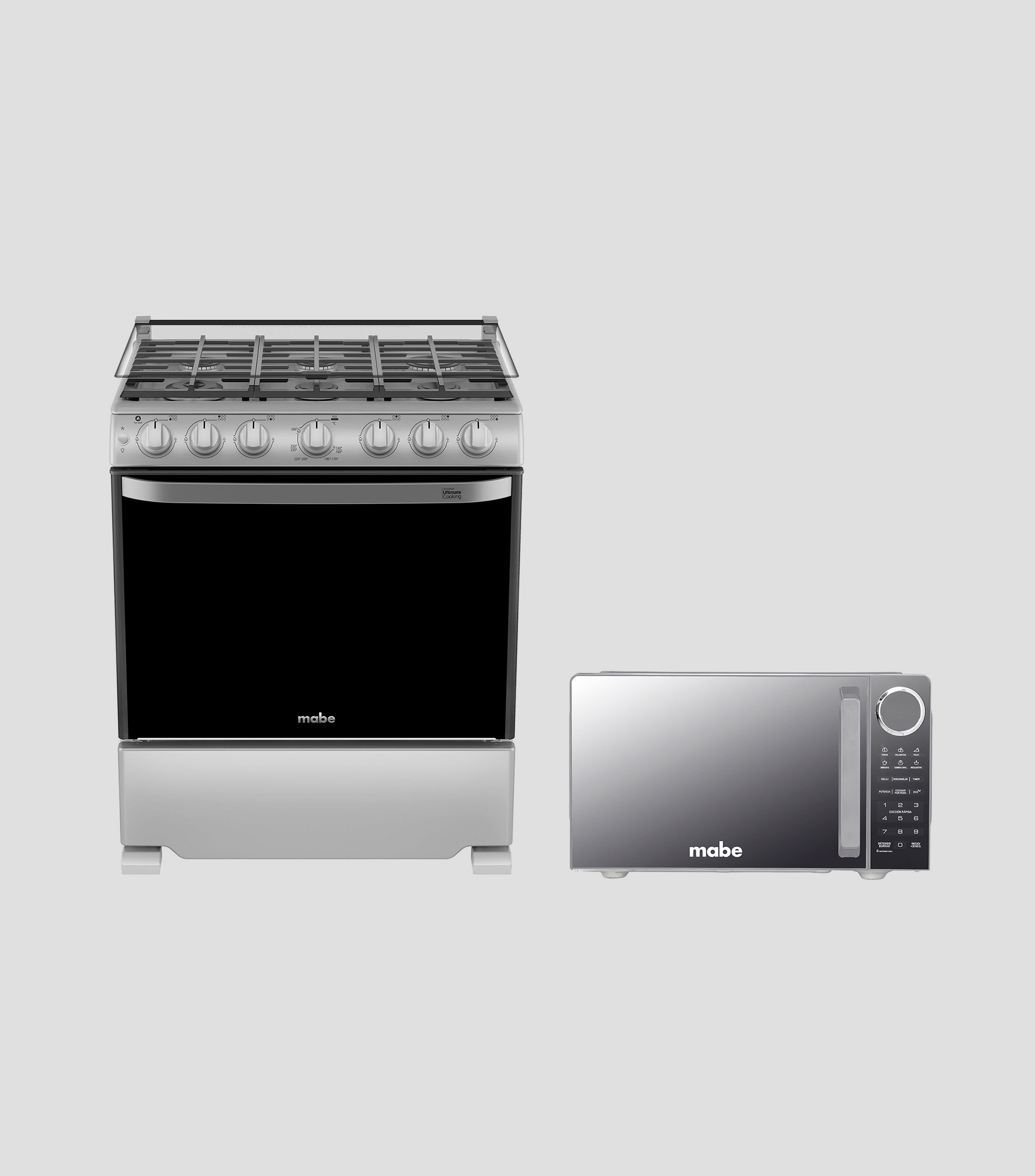 Estufa de piso de gas LP 30" + Horno de microondas de 0.9 p3