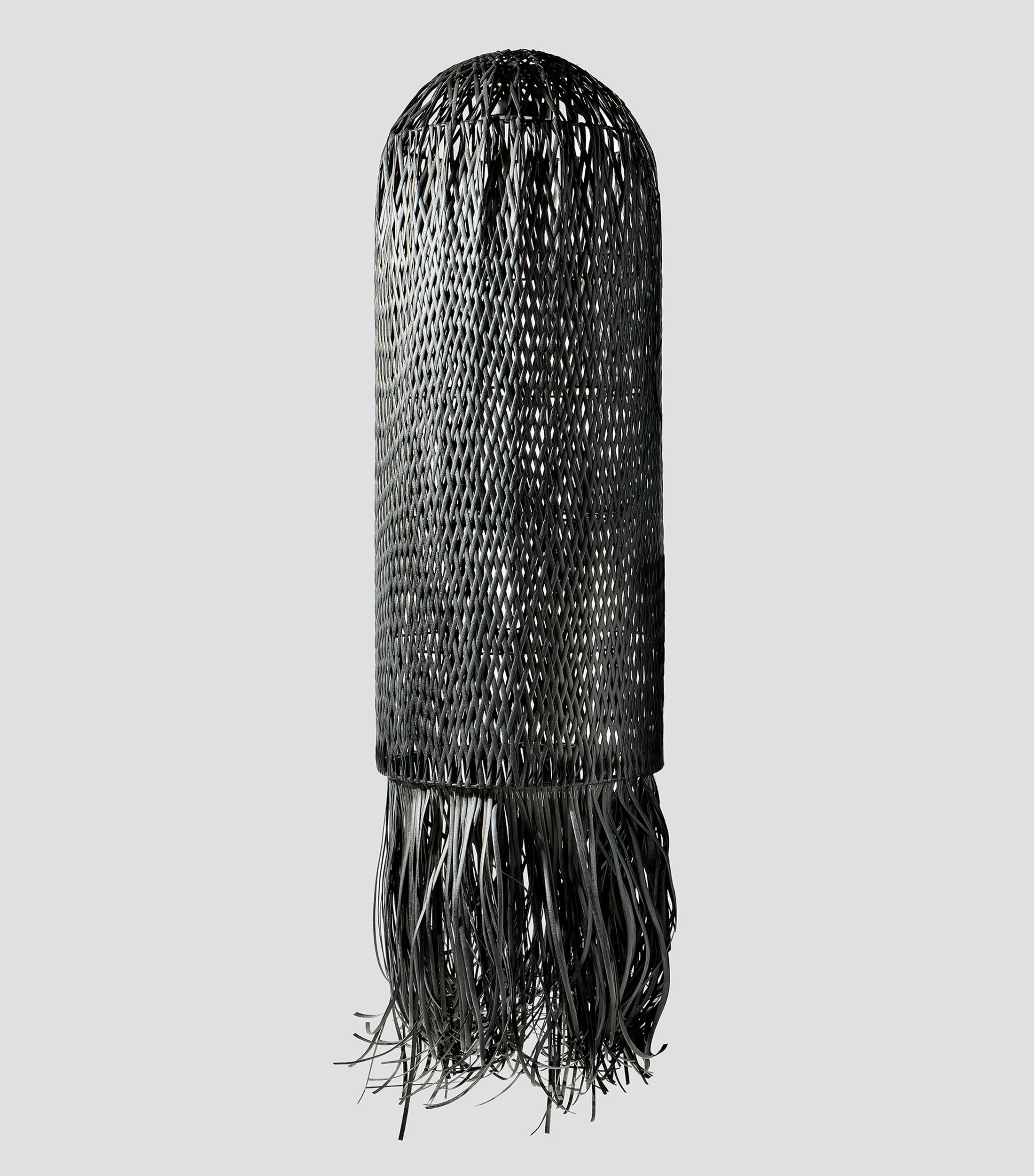 Lámpara colgante tubular tejida contemporánea, 127 V