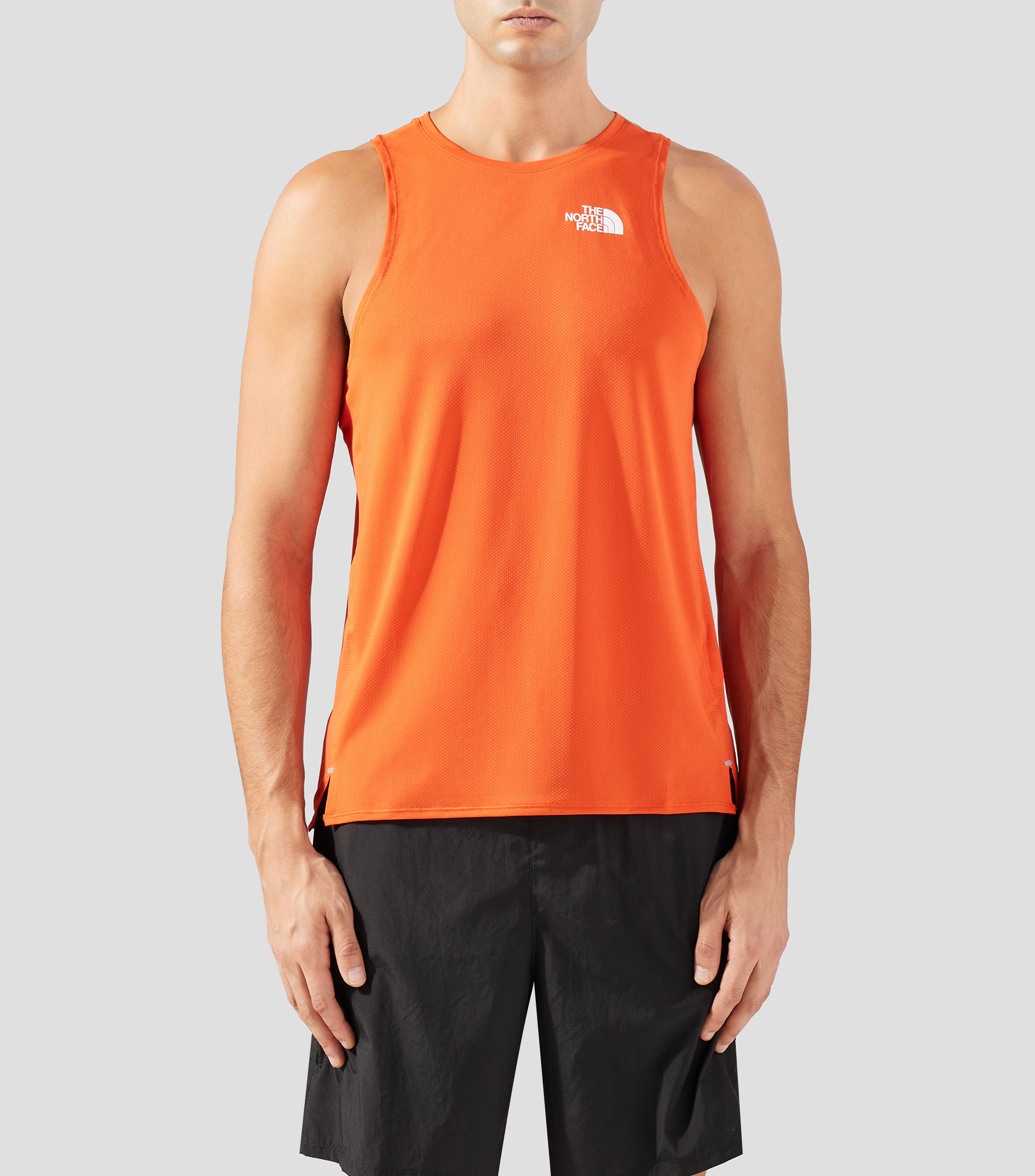 Playera para entrenamiento cuello redondo sin mangas microdiseño Summit High Hombre
