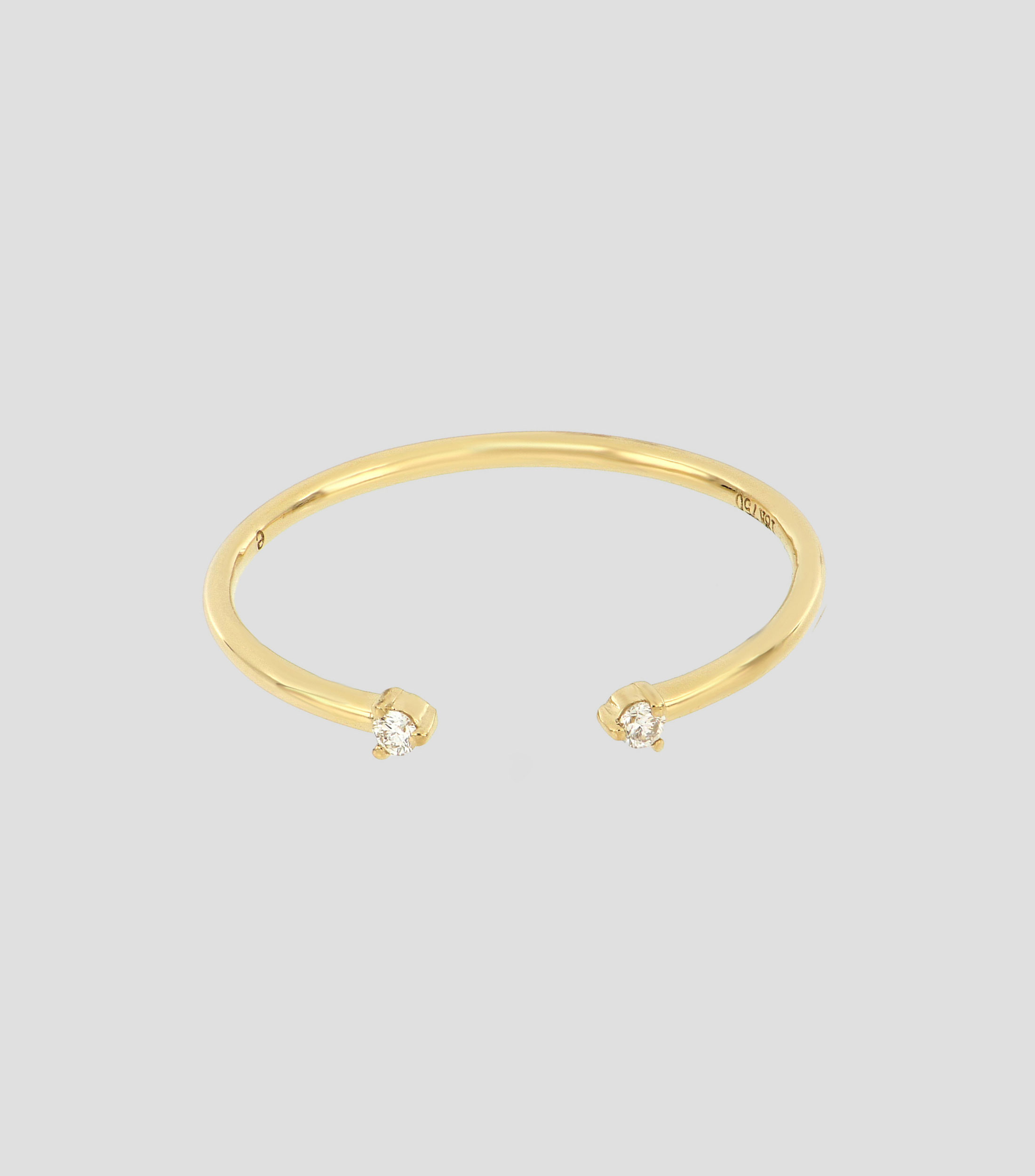 Anillo de oro amarillo 18 Kts con diamantes Mujer