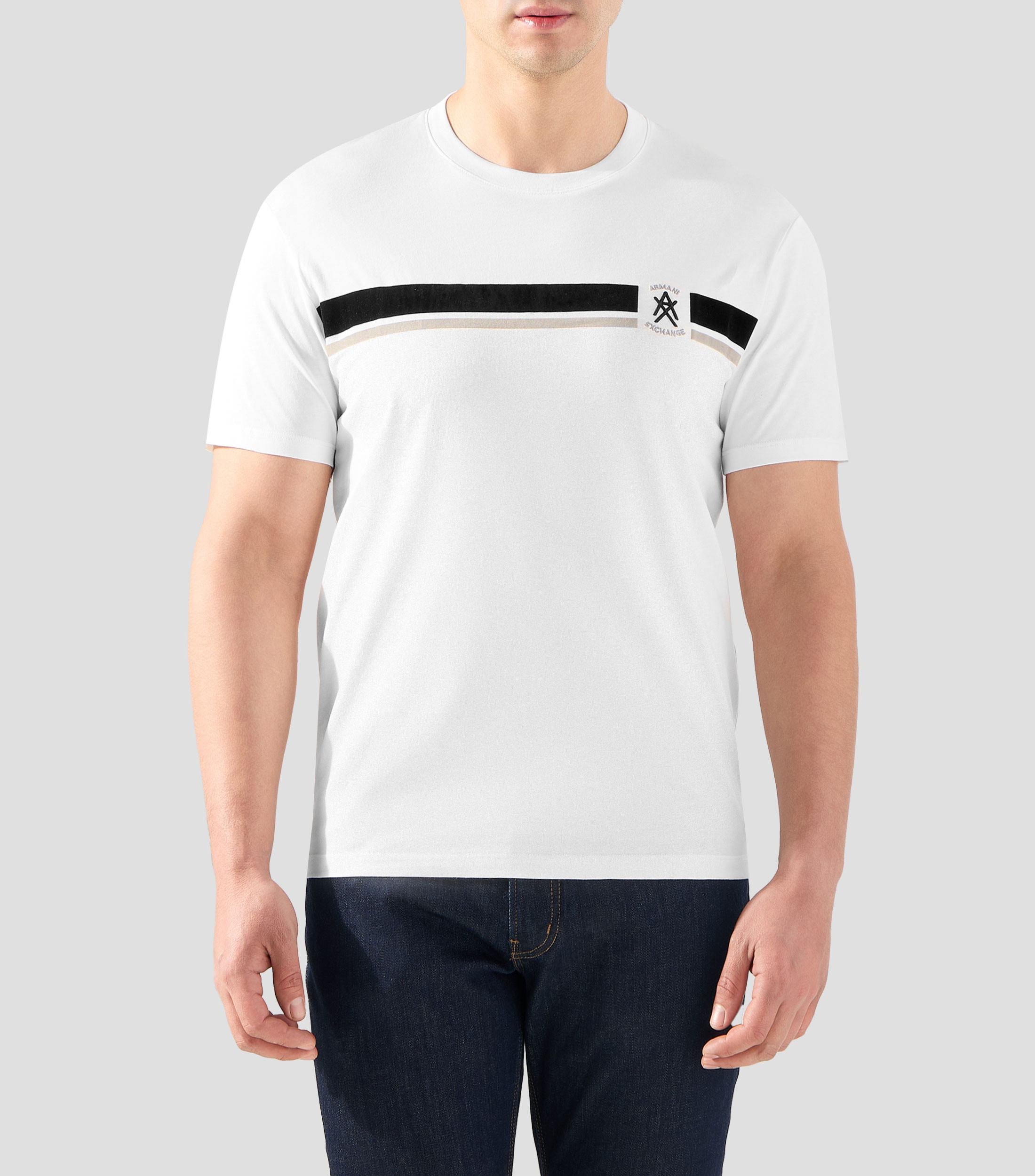Playera cuello redondo manga corta estampada Hombre
