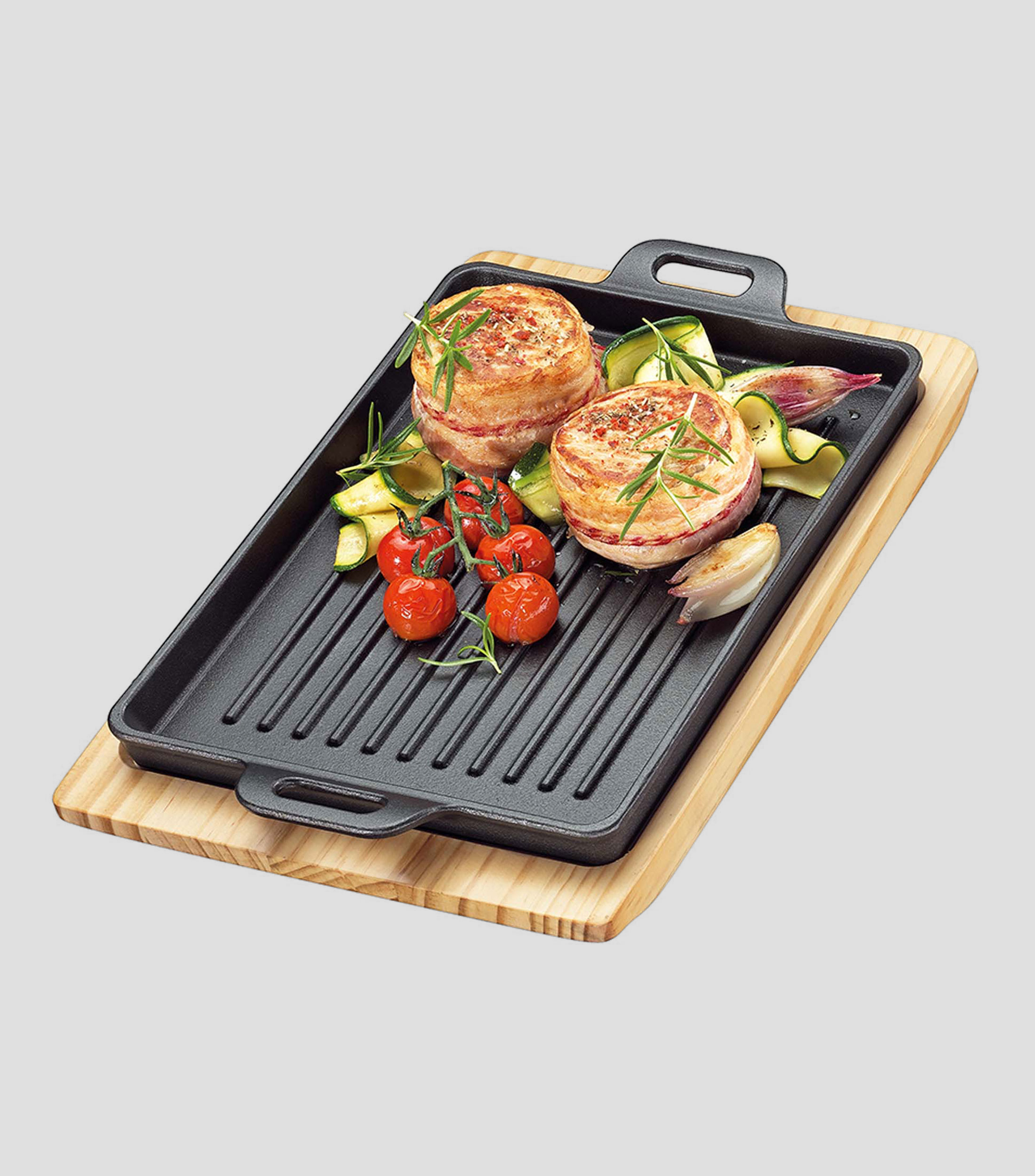 Bandeja Rectangular Hierro Con Base