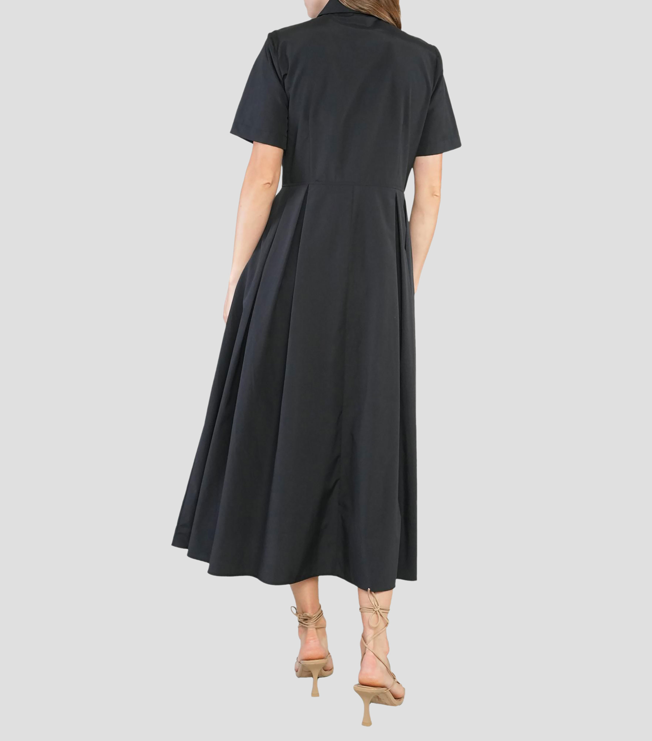 Vestido midi liso Mujer