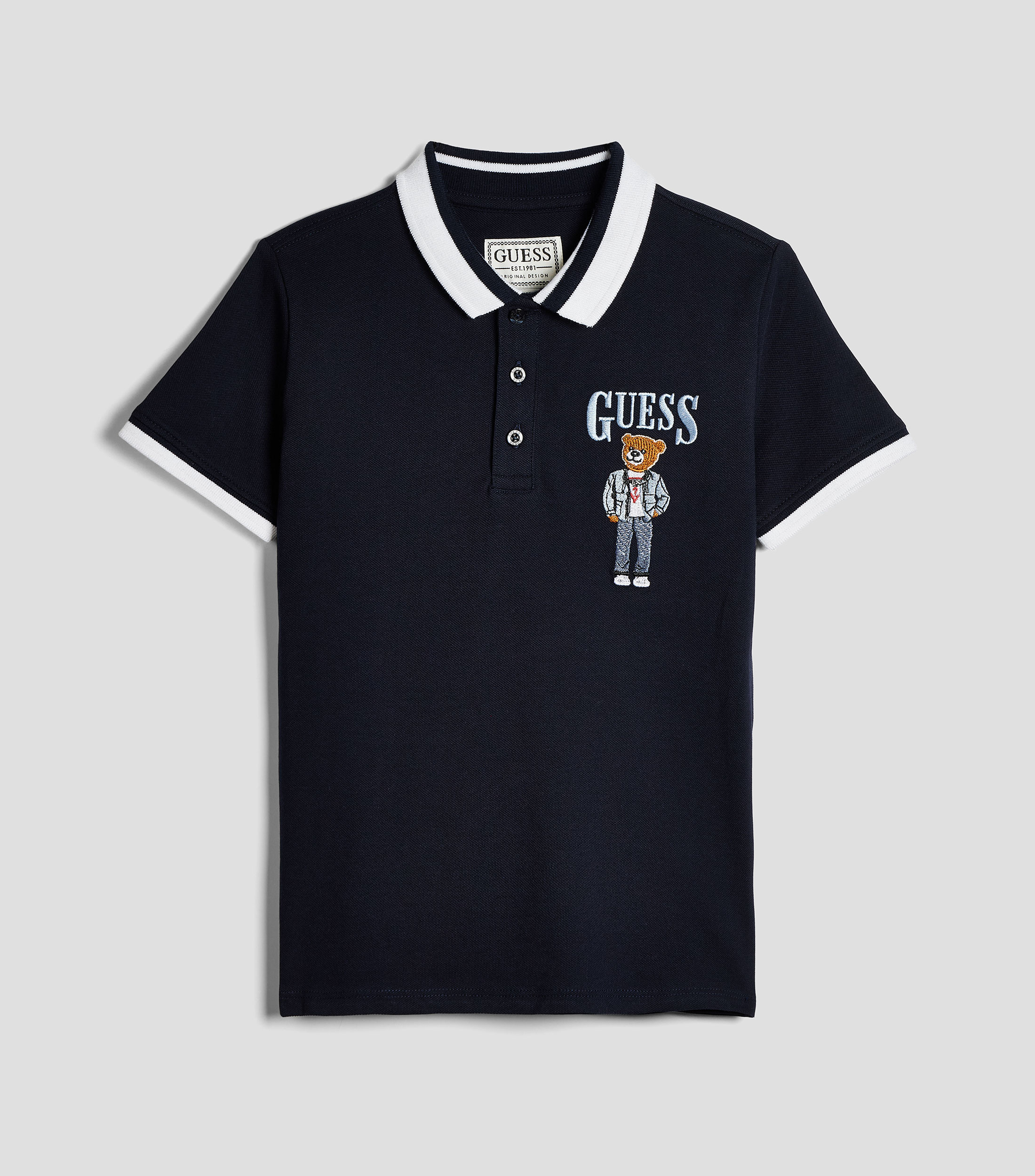 Playera tipo polo manga corta lisa Niño